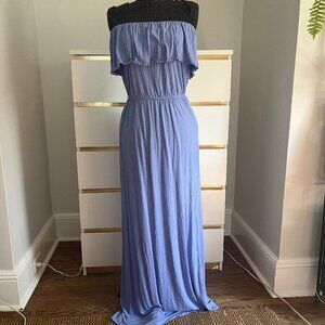 Light Purple Strapless Maxi Dress from Forever 21